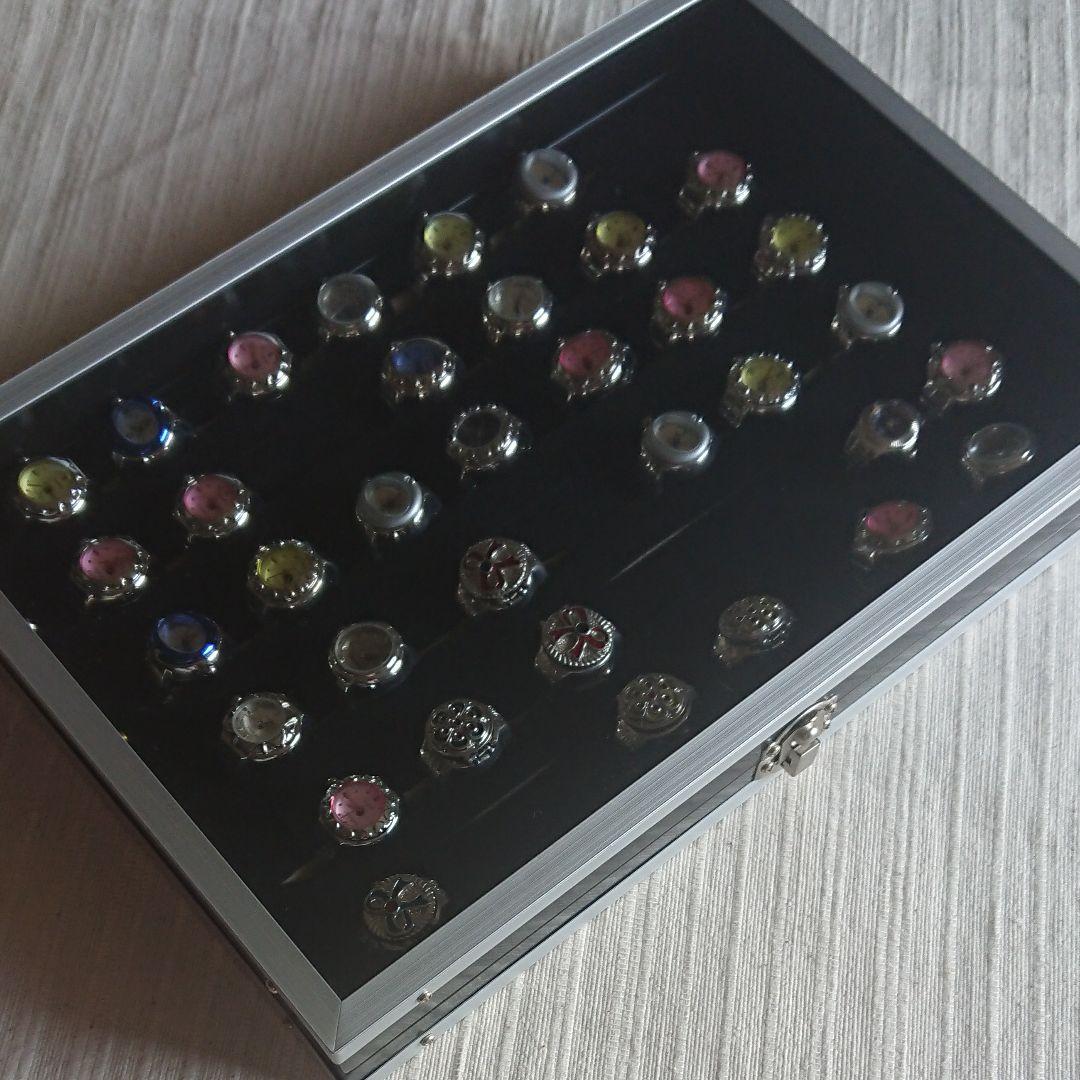 ☆リングウォッチ☆アソート35個セット&ガラスケース付き