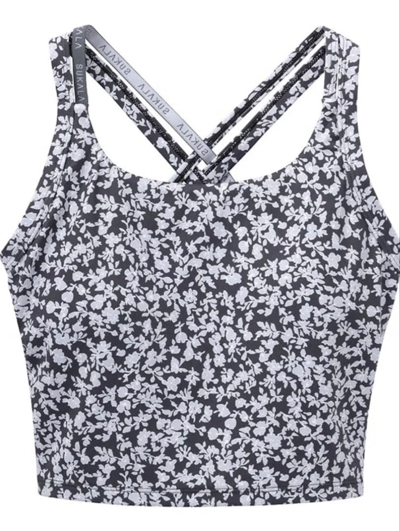 【SUKALA】ノスタルジックフラワークロスロゴブラトップ★Lサイズ