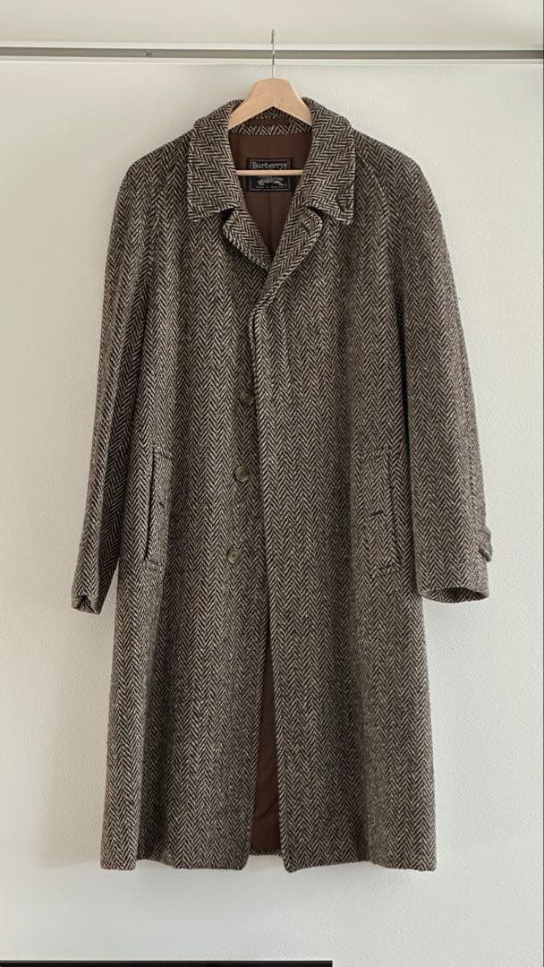 Burberry‘s herringbone irish tweed coat