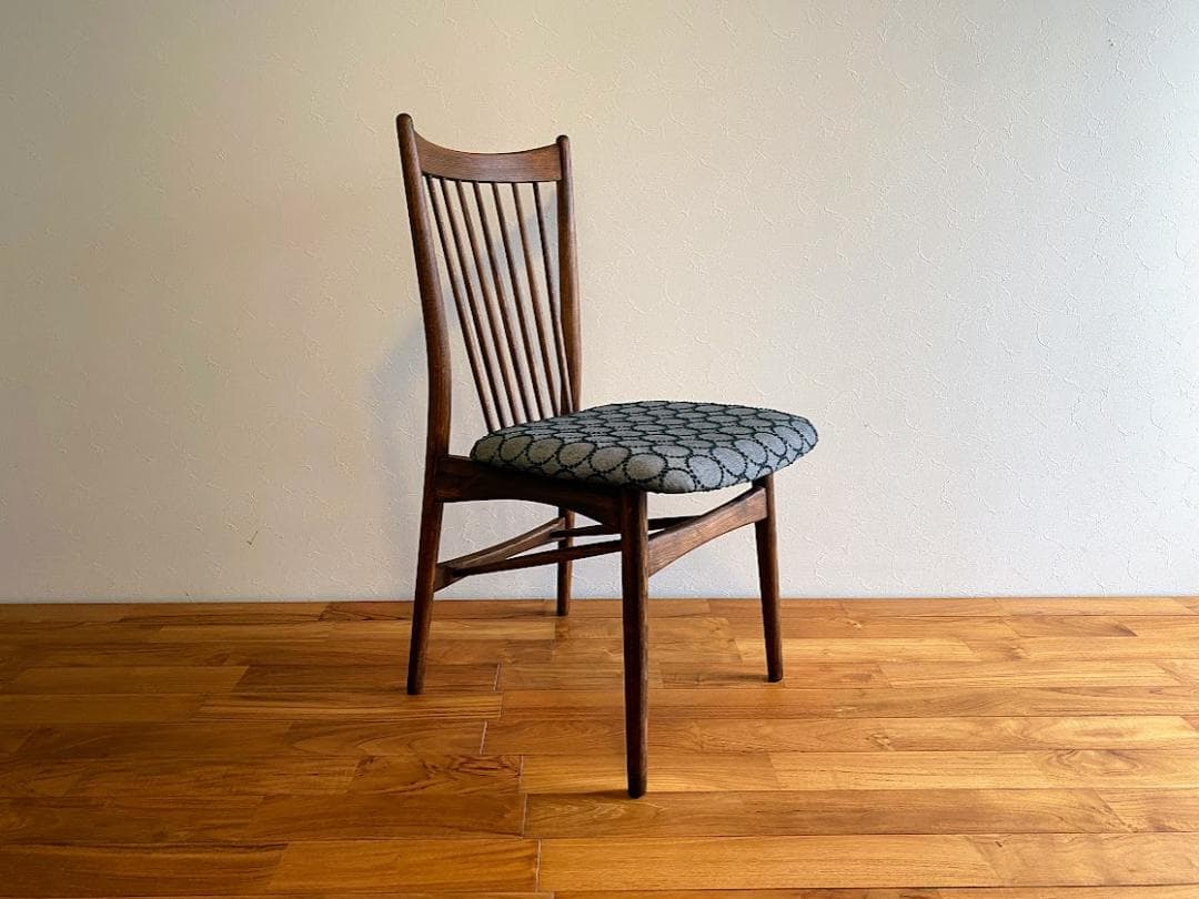 飛騨産業 70～80年代 ダイニングチェア ミナペルホネン張替済①