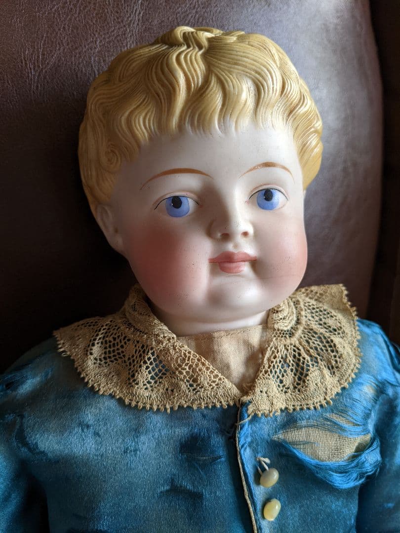 アンティークジャーマンパリアンドール　イケメン君　検)ビスクドール