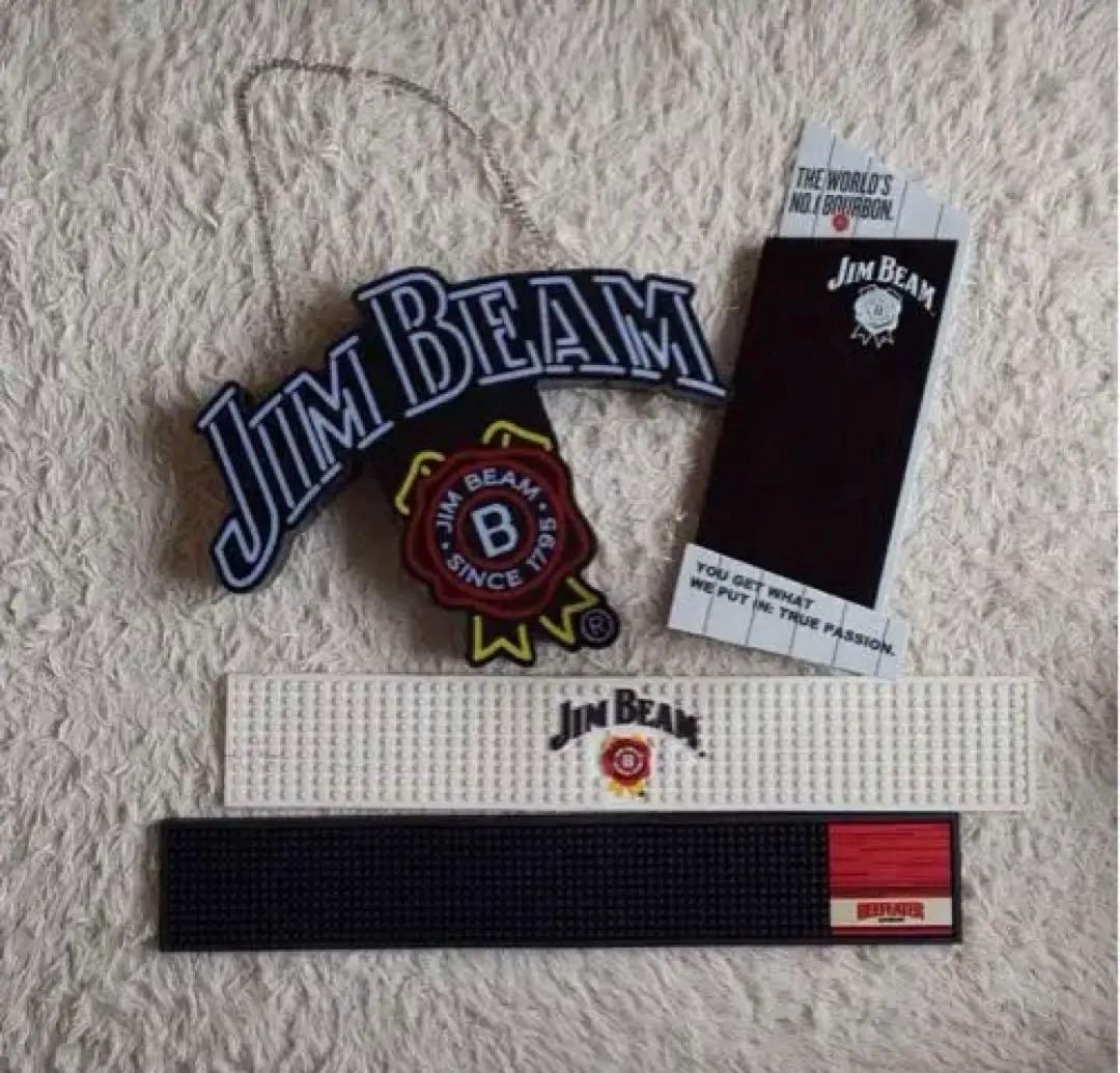 【値引き】JIM BEAM ロゴ サインプレート、他４点セット