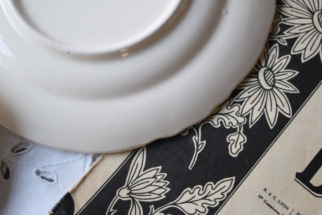 LONGCHAMPS デイジー　ブルーグリーン　デザート　プレート　フランス