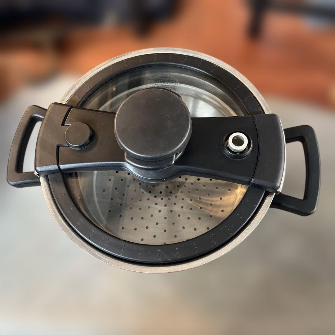 MEYER圧力鍋 透明ガラス蓋付き