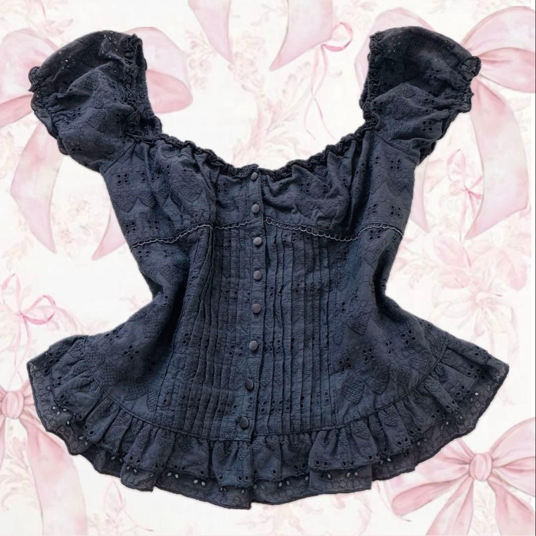 希少✨️TRALALA LIZLISA ‪‪ハート フリル ブラウス 姫 平成