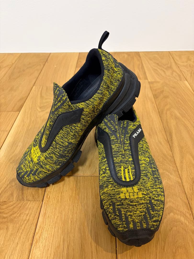 （SY様用）PRADA イエロー ブラック スニーカー 7.5