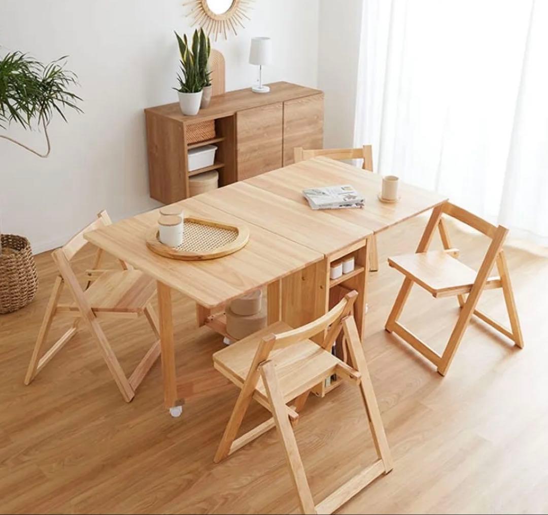 LOWYA(ロウヤ)　バタフライテーブル　折りたたみダイニングテーブル