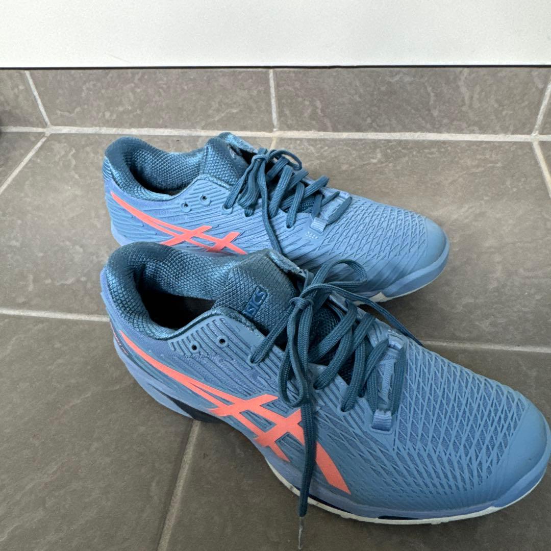 【美品】ASICSテニスシューズ28cmSOLUTION SPEEDブルーピンク