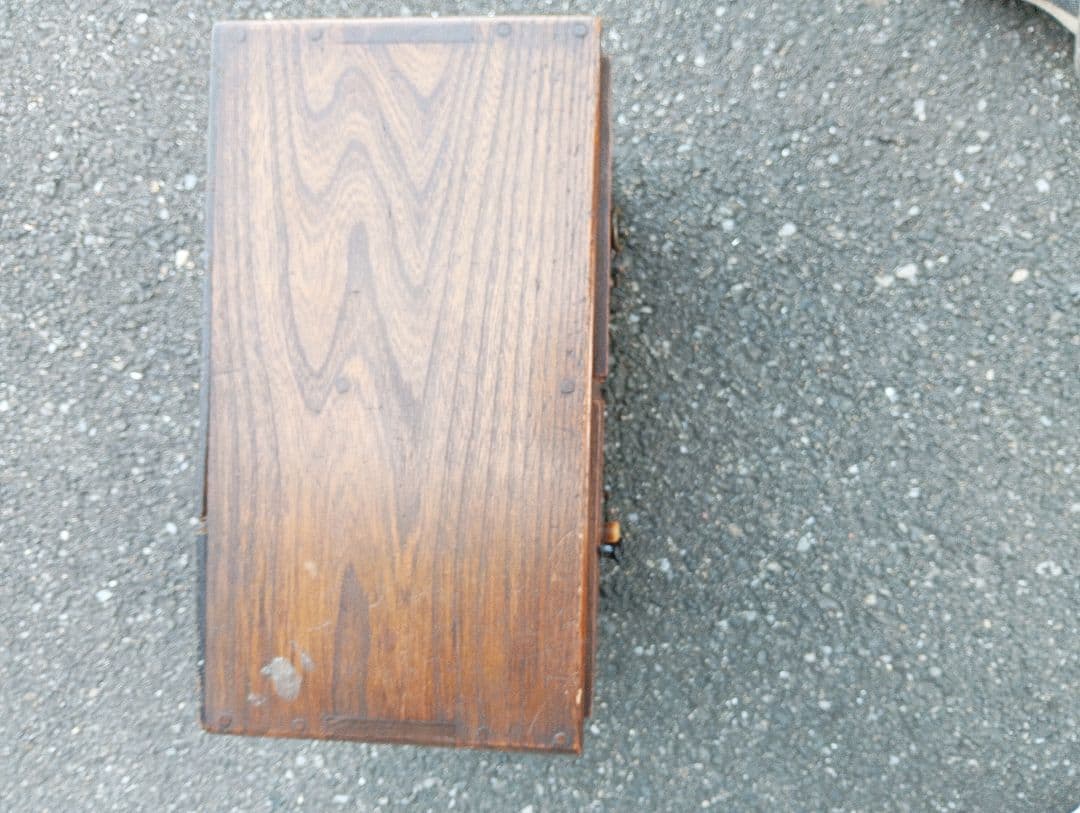 特*壺様 小引き出し　戦前　木製　欅　南満州鉄道株式会社の焼き印付き　戦時資料