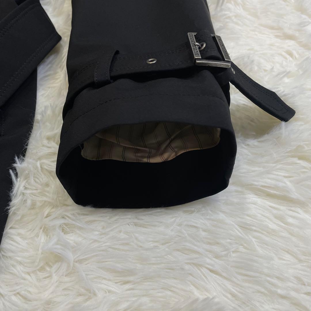 美品 BURBERRY ブラックレーベル ノバチェック トレンチコート ブラック