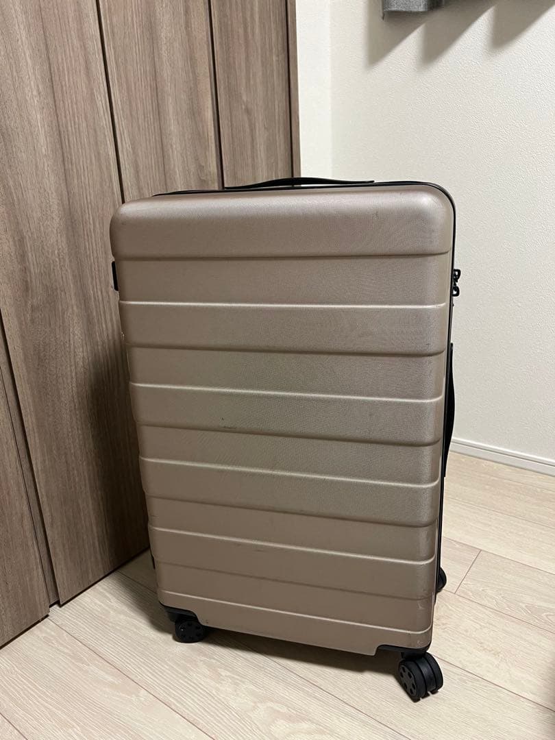 MUJI 無印良品　ハードキャリーケース（７５Ｌ） ベージュ　鍵付き