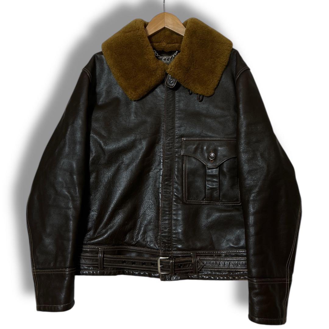 バズリクソンズ ホースハイド B-2 フライト ジャケット レザー ムートン