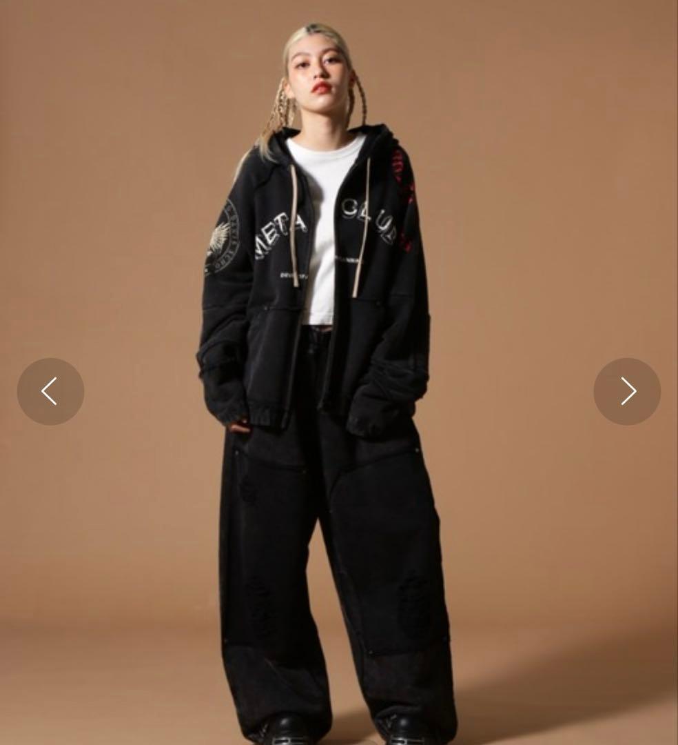 a♡ 様 ダンケシェーン ケミカルウォッシュ 加工 ヴィンテージ パーカー 黒