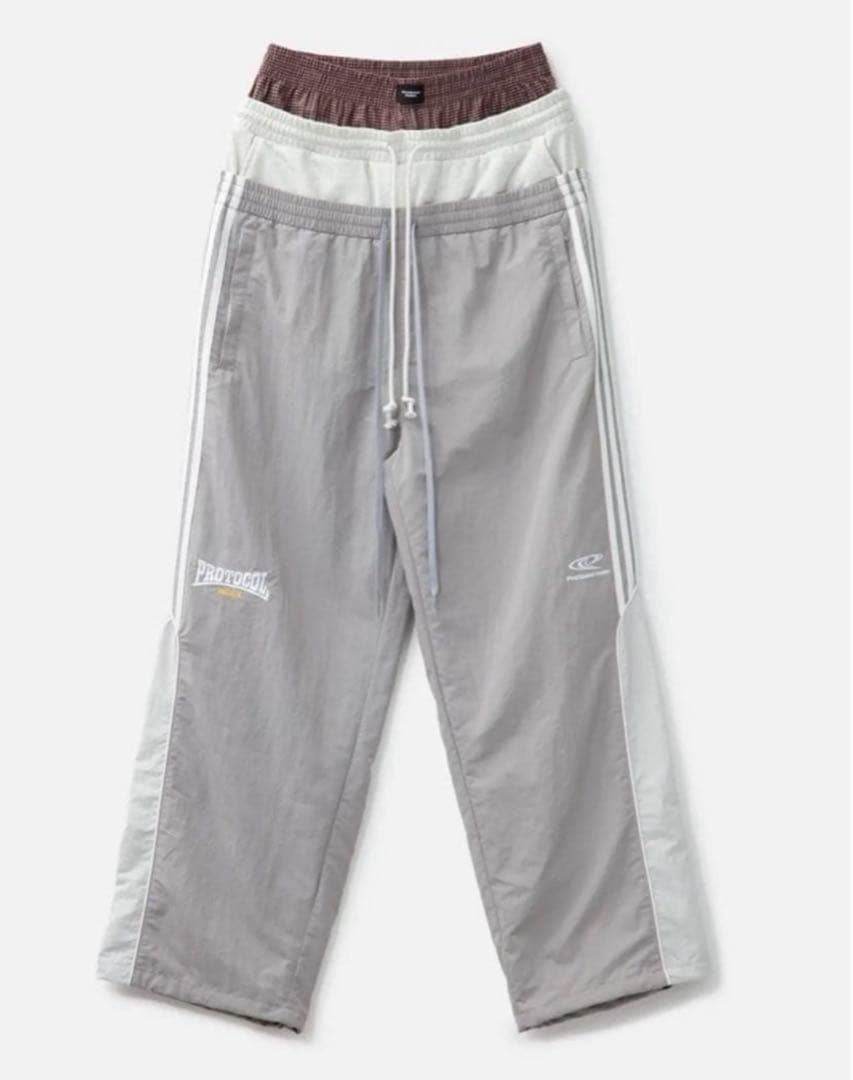 パンツ Protocol Index 3 LAYERED TRACK PANTS GRY