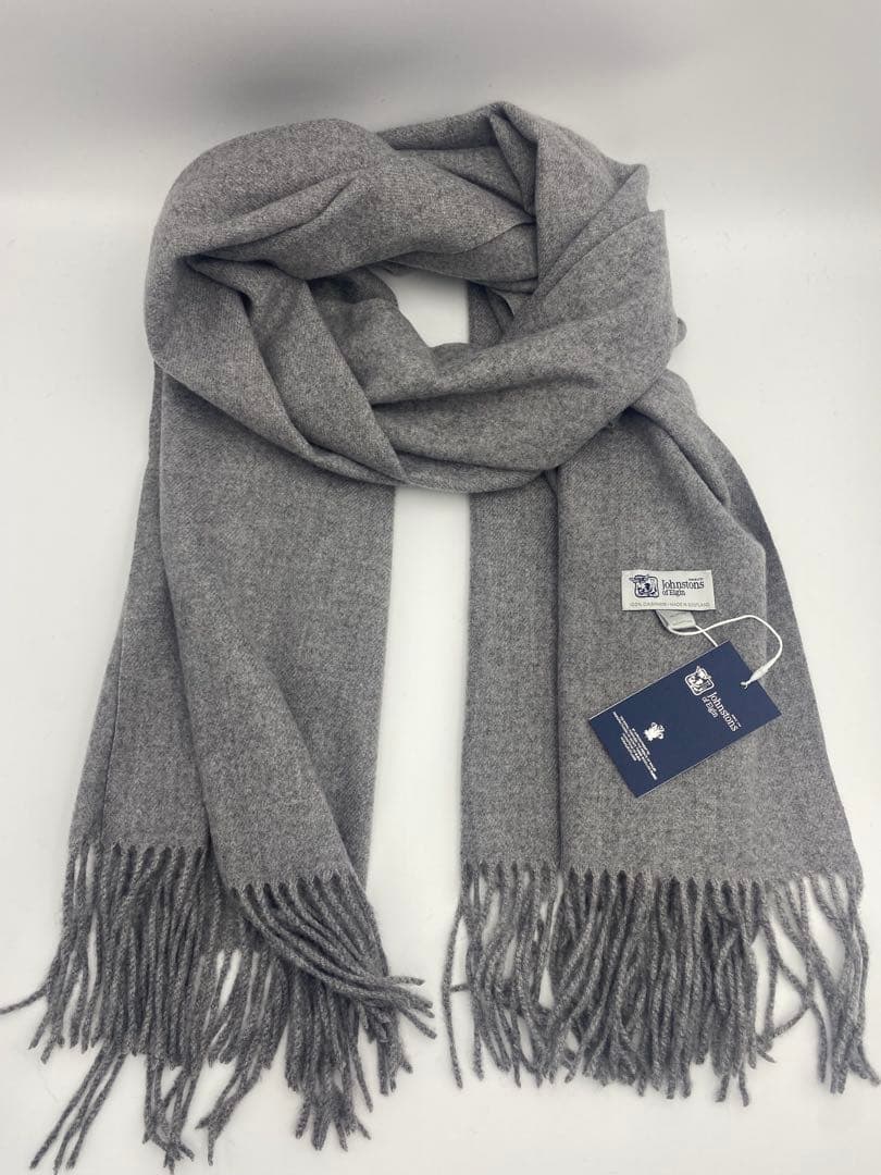 JOHNSTONS ジョンストンズ マフラー 大判ストール　スカーフ　グレー