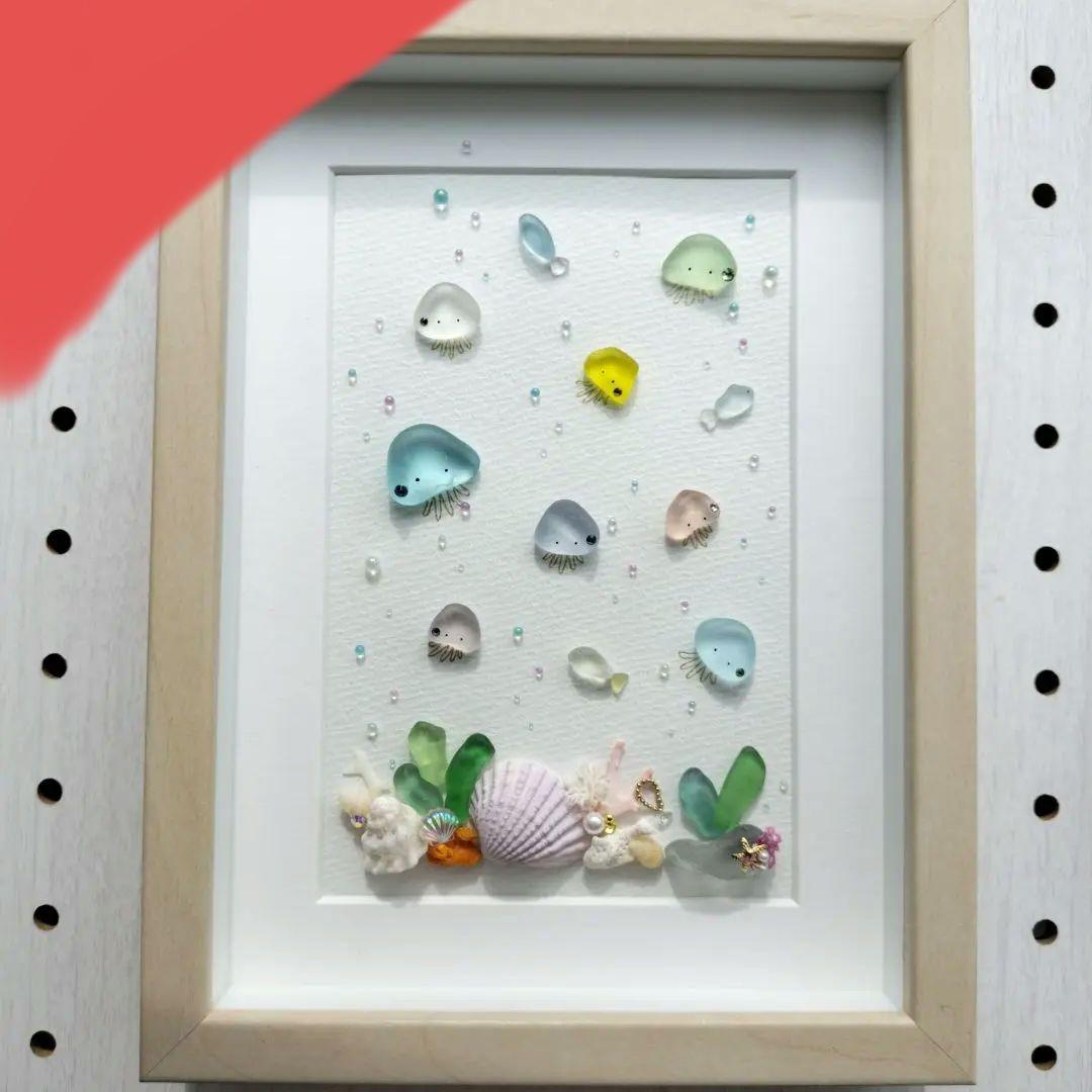 《クラゲリウム〜ジュエリーなJellyfish〜》シーグラスアート