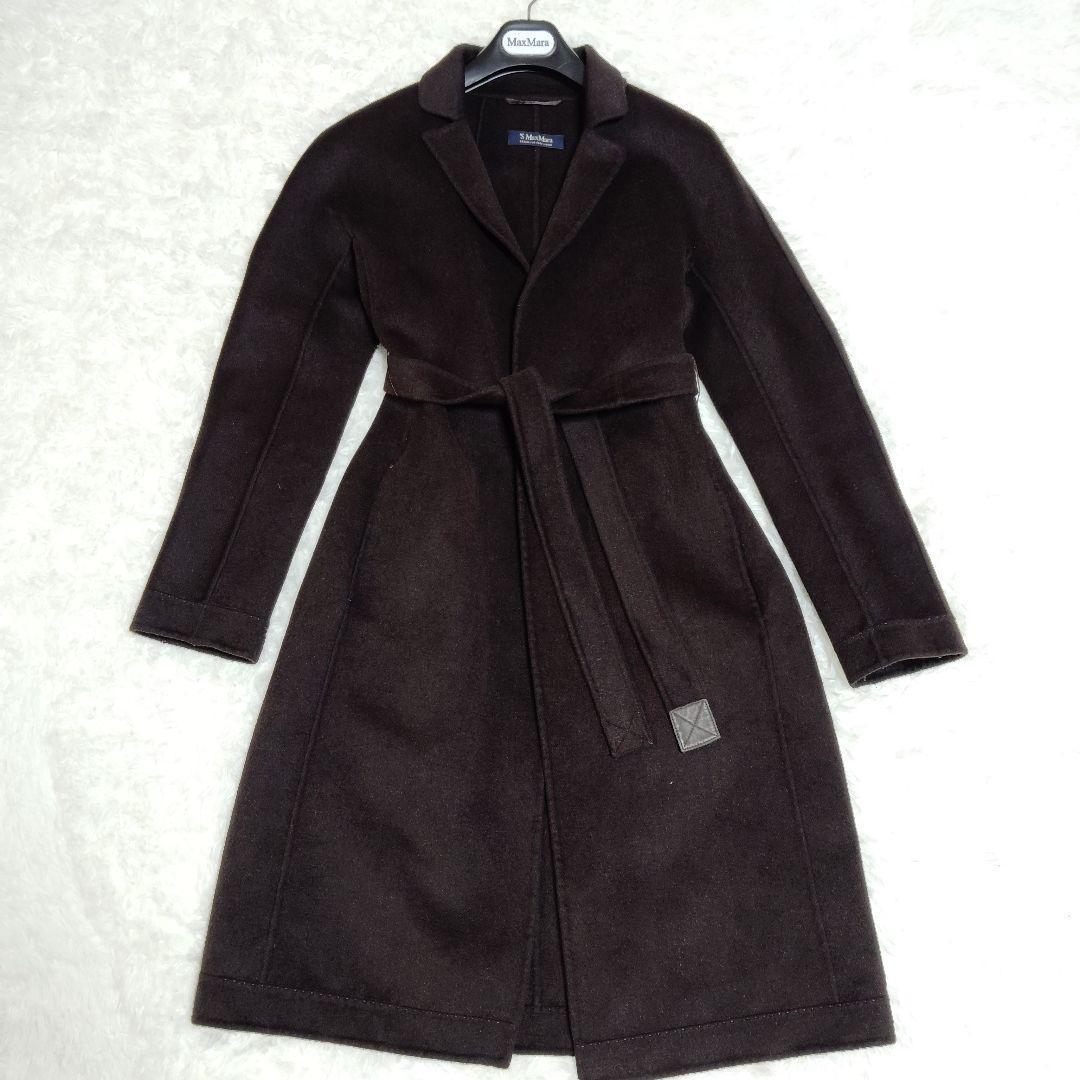 美品 マックスマーラ クチートアマーノ カシミア アンゴラ 36 現行 ブラウン