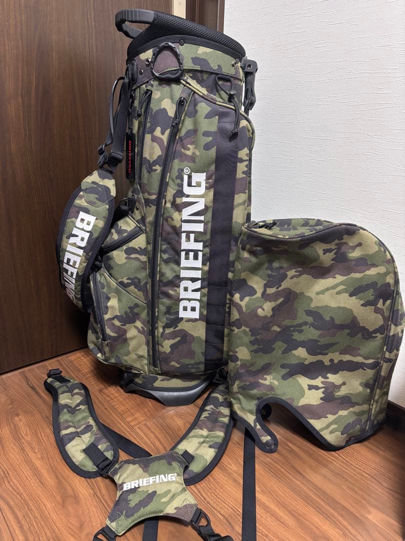 ブリーフィング ウッドランドカモ　迷彩　キャディバッグ　シングルストラップ