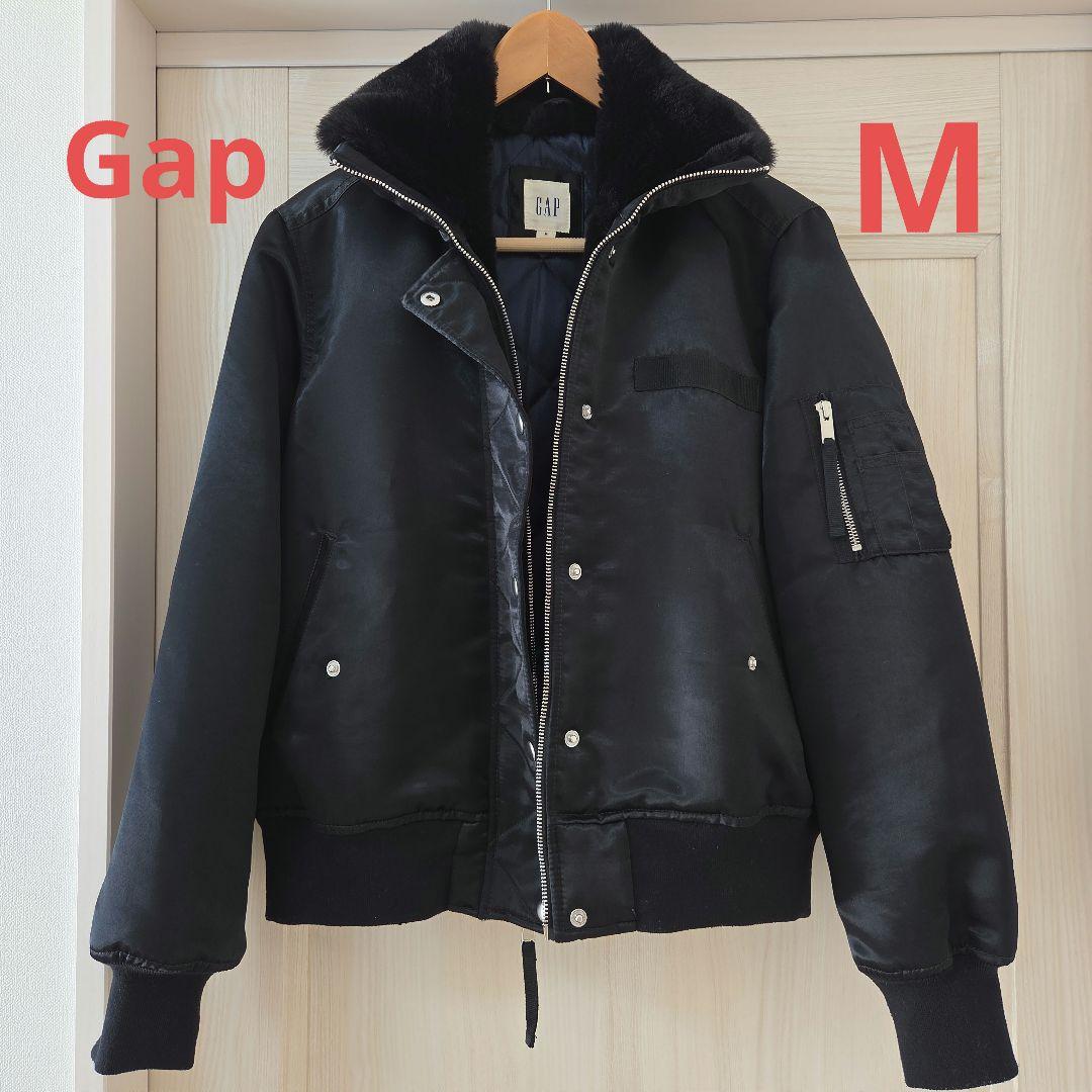 ここなつ☆GAP MA-1 ボンバージャケット ブラック ファー Y2K