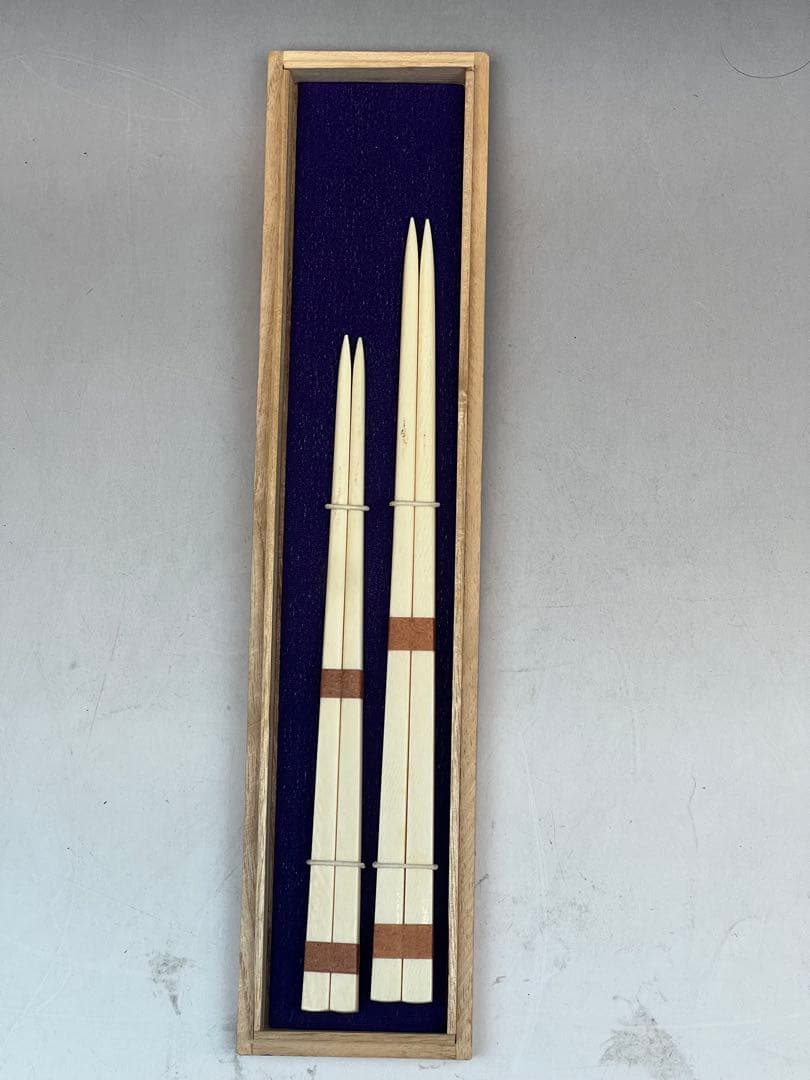 極上　桐箱入り 夫婦箸 2本セット 未使用　送料込み￼