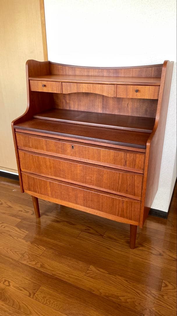 デンマーク製 ヴィンテージ ビューロー チーク材/北欧ビンテージ デスク