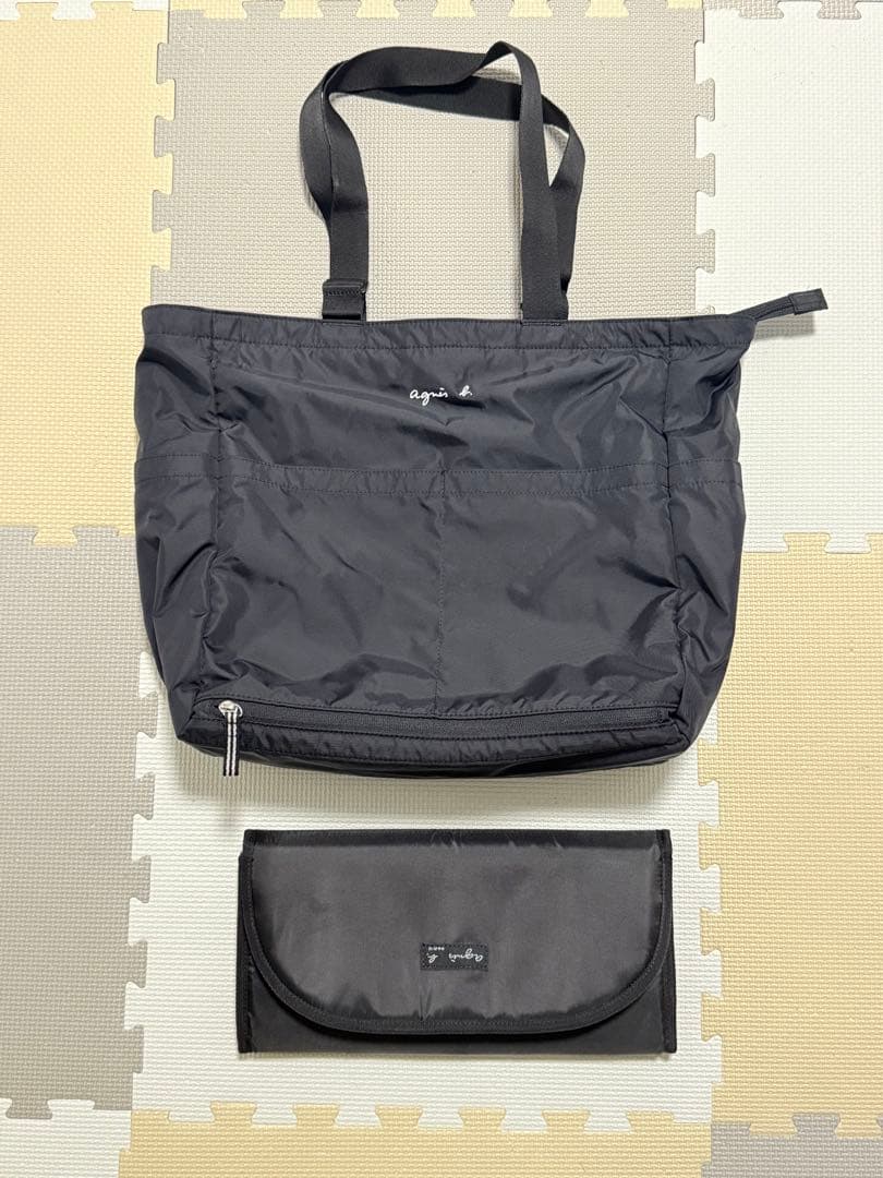 アニエスベー　ロゴ ペアレンツバッグ マザーズバッグ