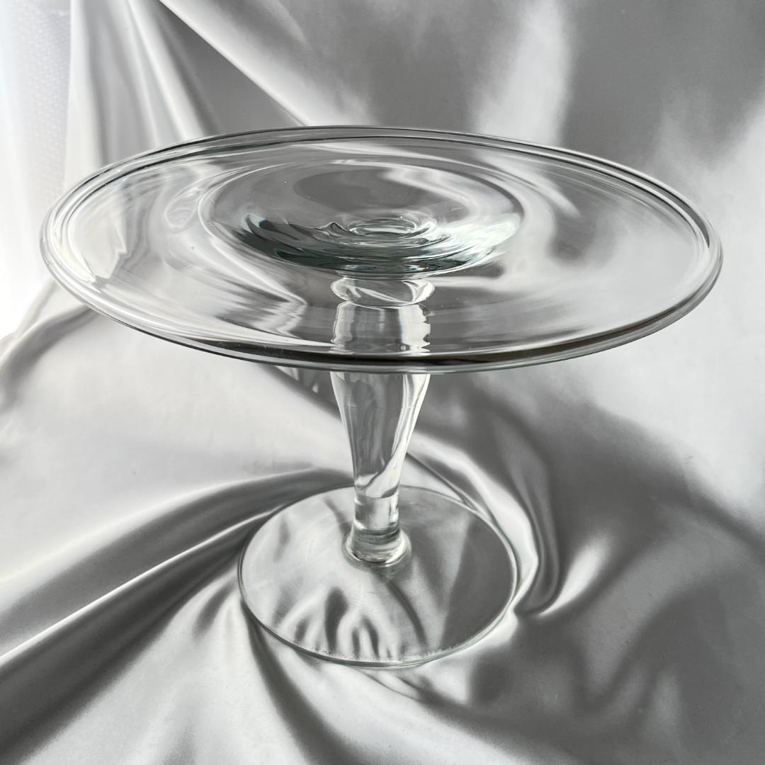 【英国】 クリスタルのケーキスタンド / オブジェスタンド【ガラス】