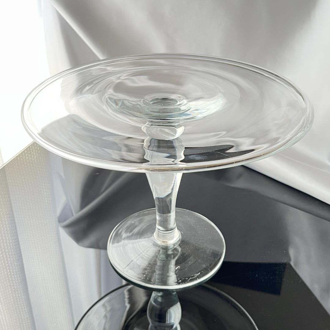 【英国】 クリスタルのケーキスタンド / オブジェスタンド【ガラス】