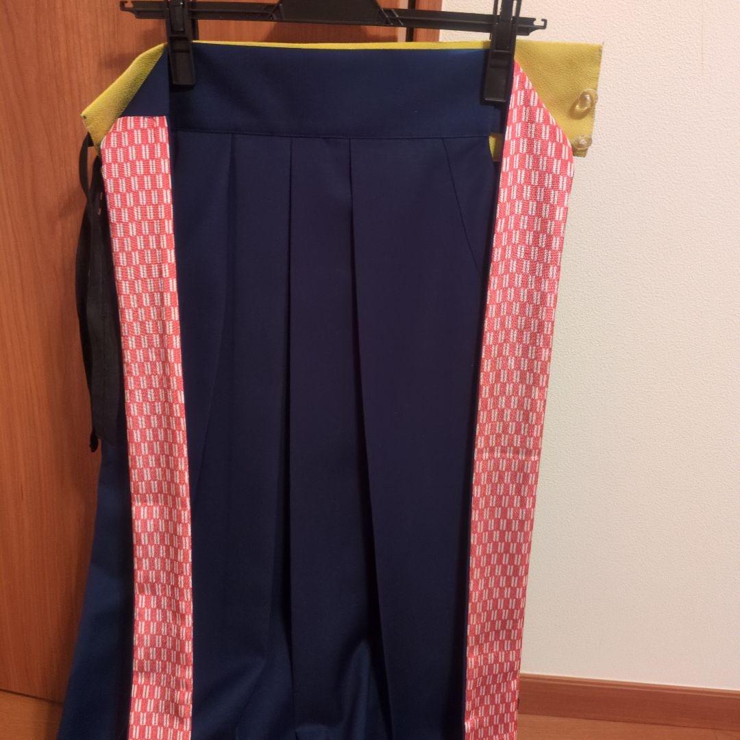 小学生 卒業 袴 Мサイズ ブルー×ネイビー