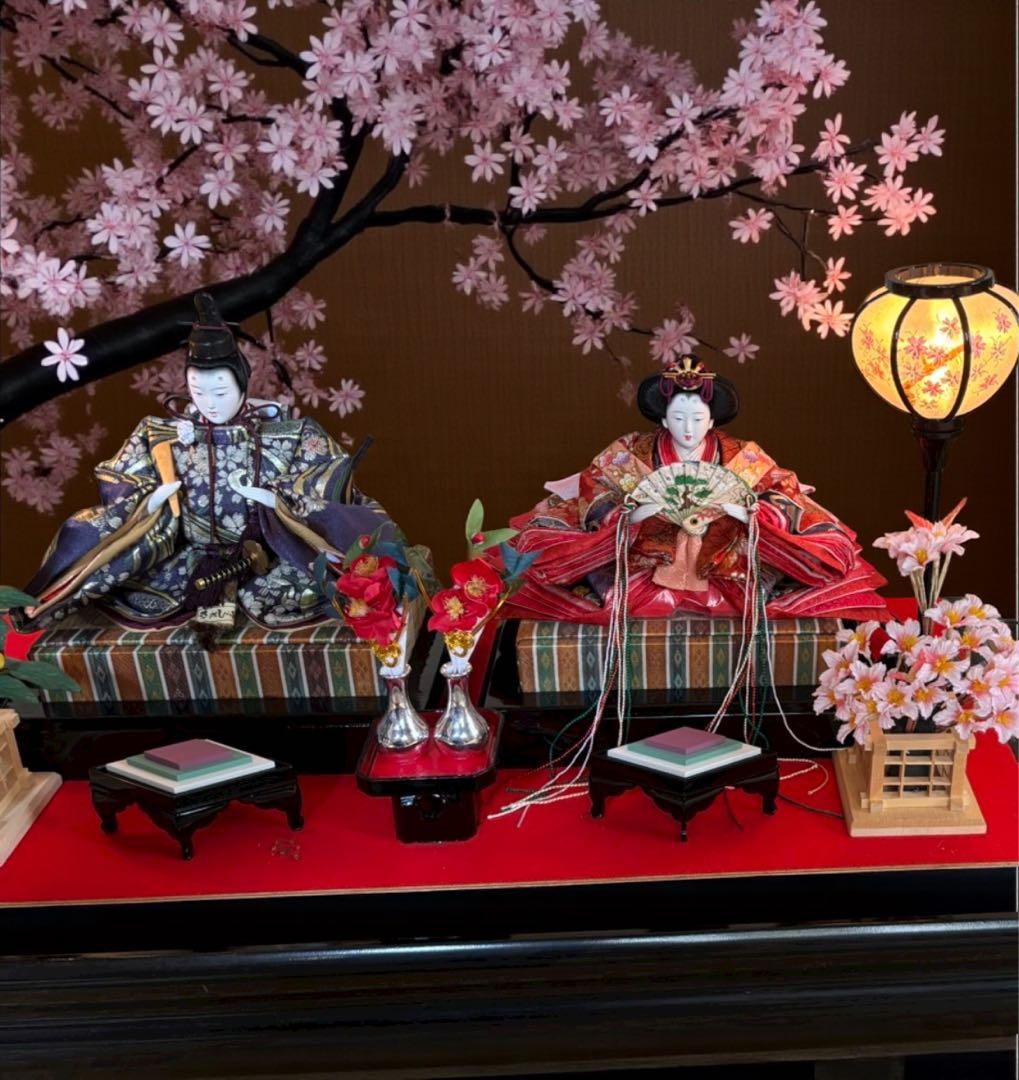 極美品★ひな人形 ★ガラスケース付き★伝統的デザイン
