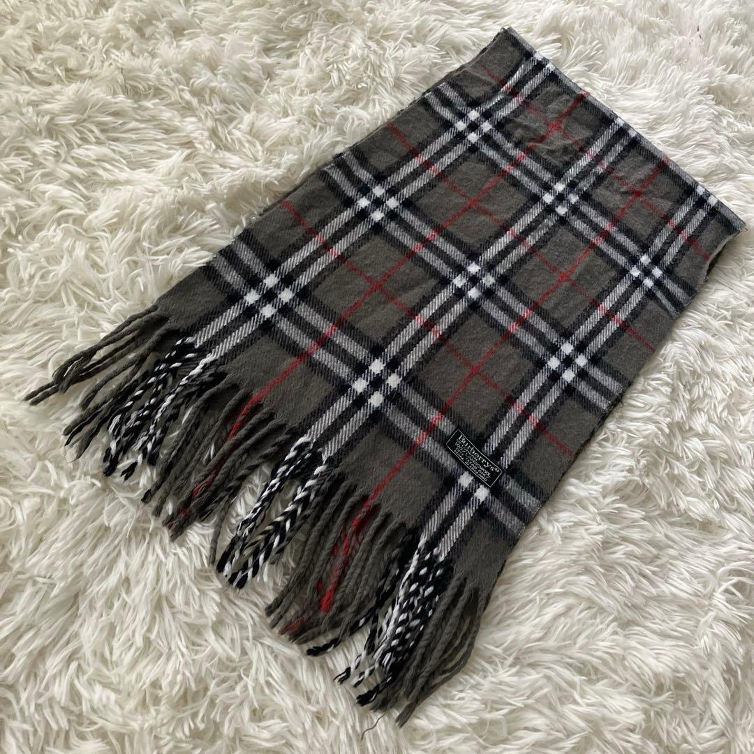 Burberrys グレータータンチェックマフラー