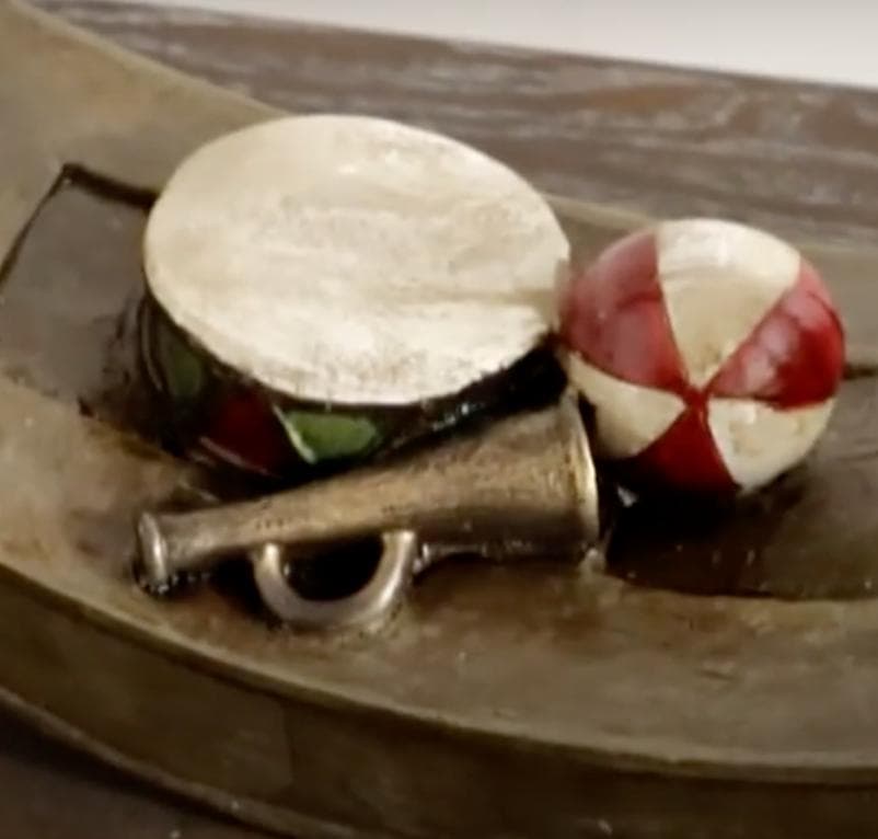 オブジェ/置物 ロッキングホース 子熊