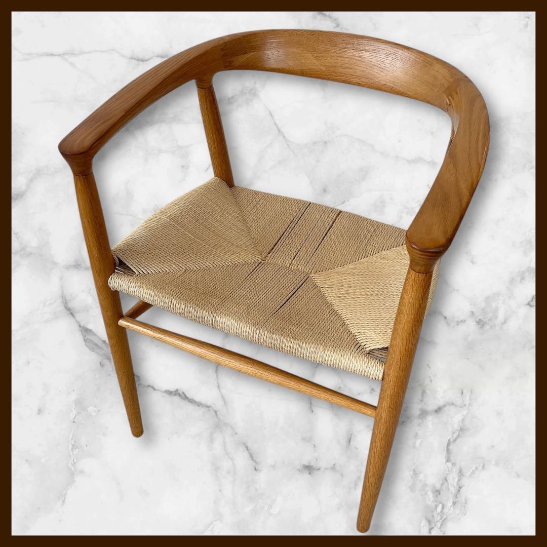 激人気】MUJI 無印良品 オーク材 ペーパーコード アームチェア