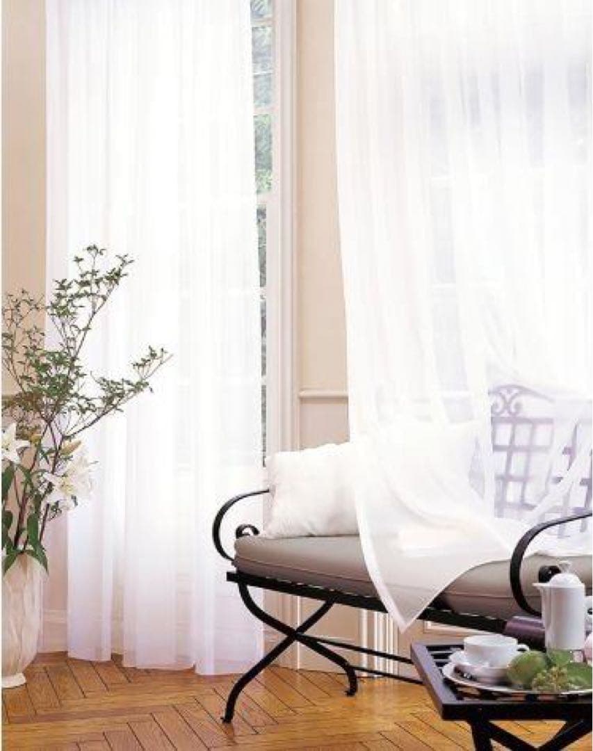 新品　サンゲツ　両開き　レースカーテン　W1000 x H2500mm 2枚組