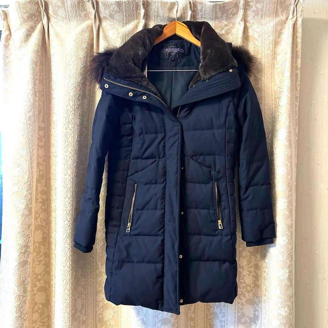 RUIRUE BOUTIQUE ネイビー ダウンジャケット
