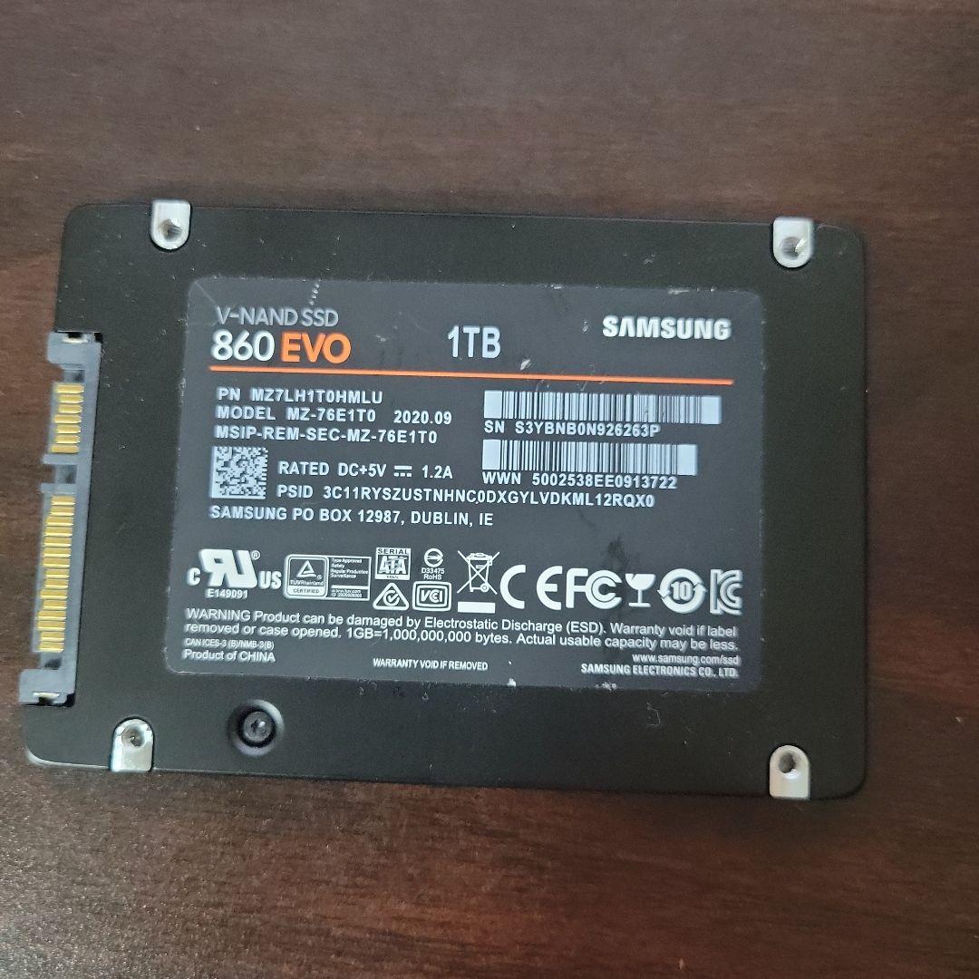 内蔵型SSD Samsung 860 EVO 1TB SSD