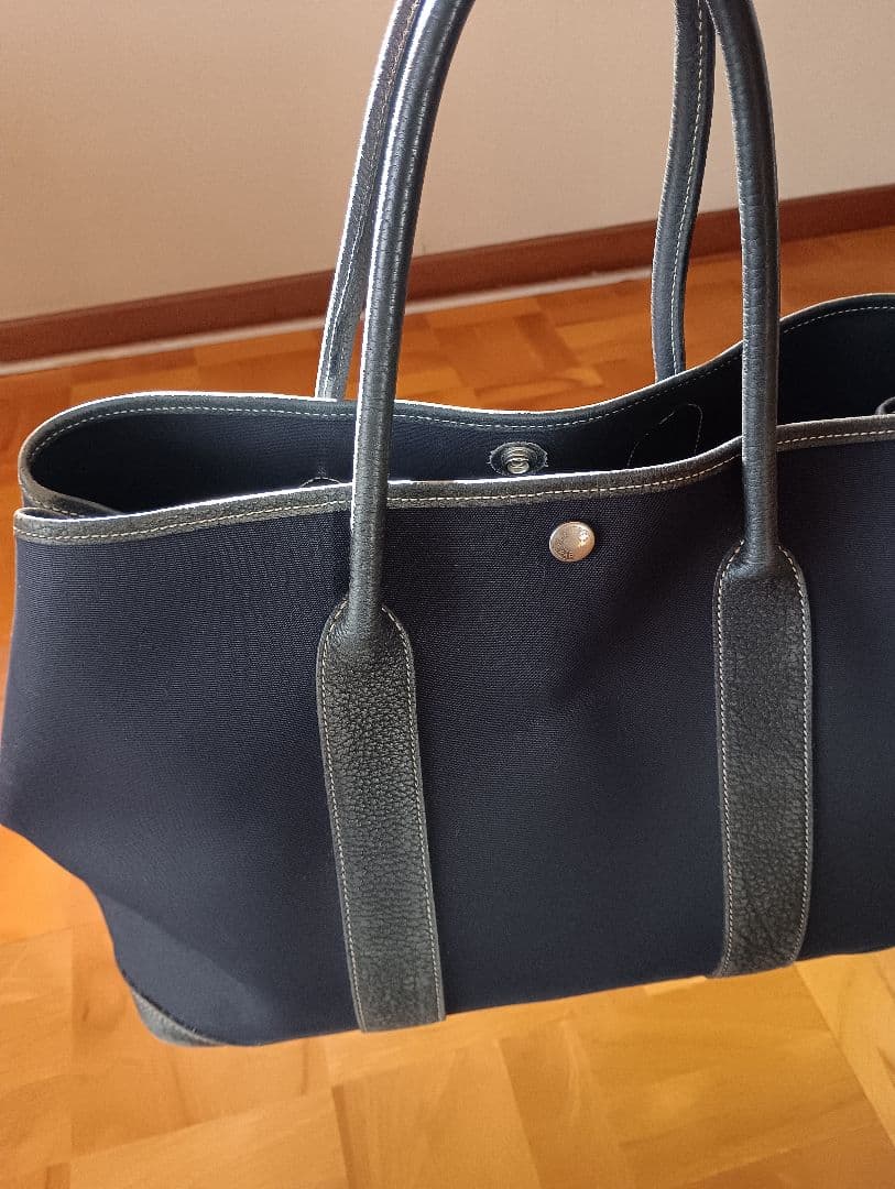 みなみ エルメスpmガーデンパーティーネイビー　 トートバッグ
