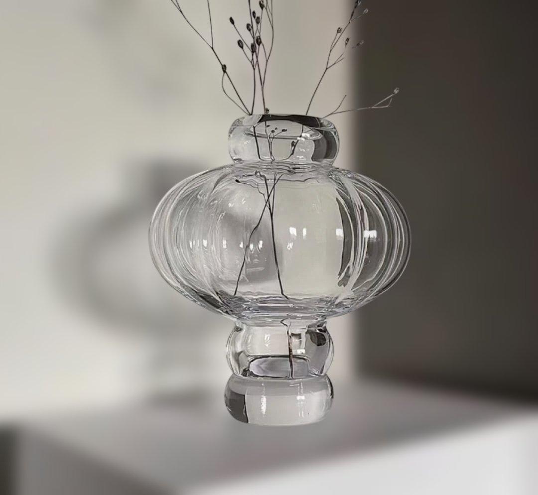 透明ガラス 丸型花瓶