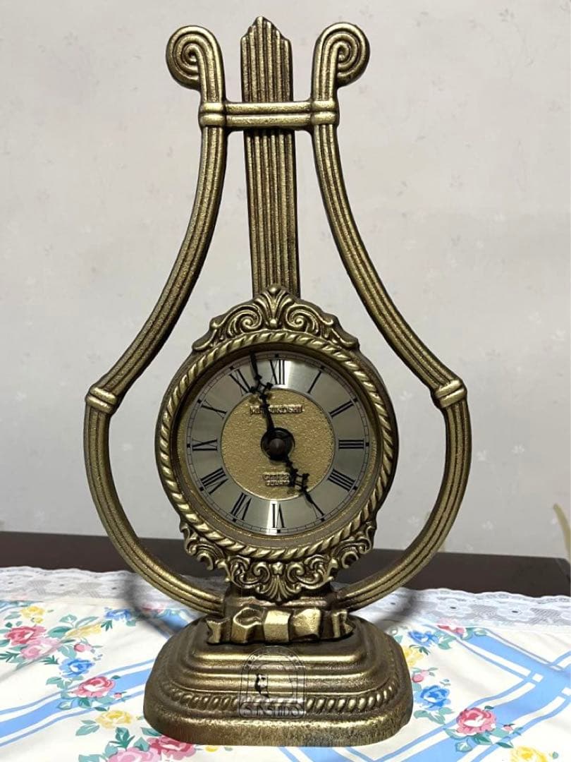 【送料無料】三越　CITIZEN 置き時計　アンティーク　ヴィンテージ　ゴールド