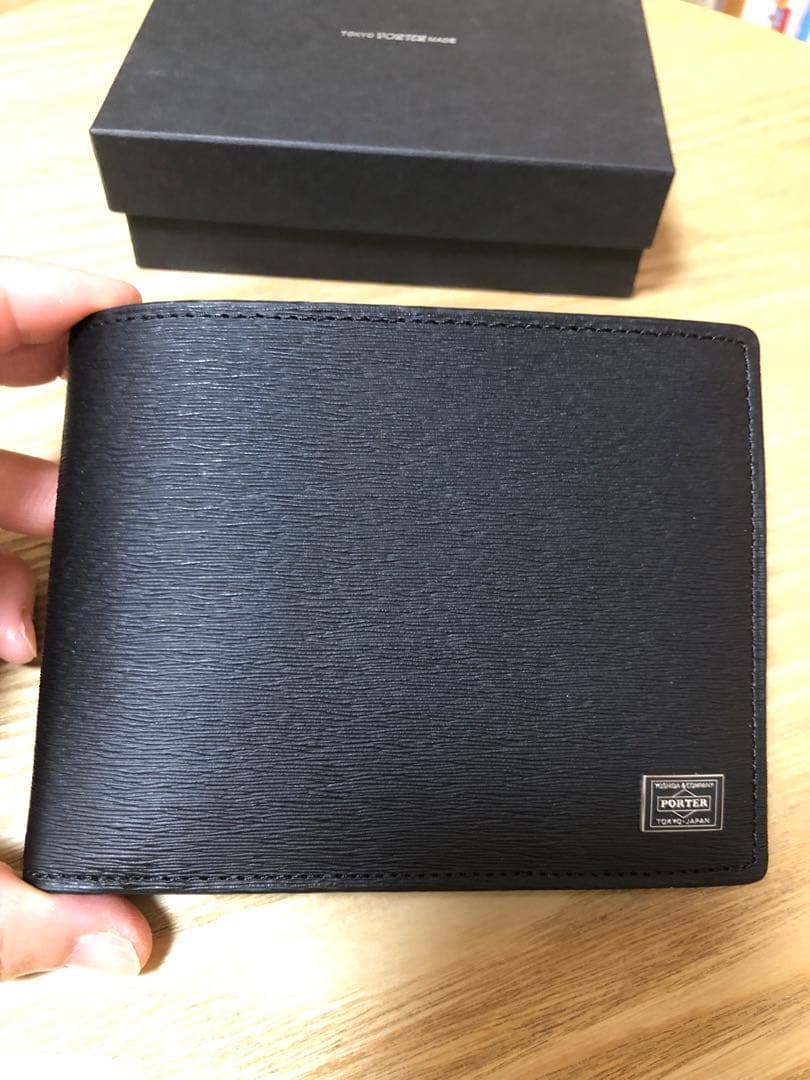 PORTER 二つ折り財布 052-02203 ブラック　ポーター