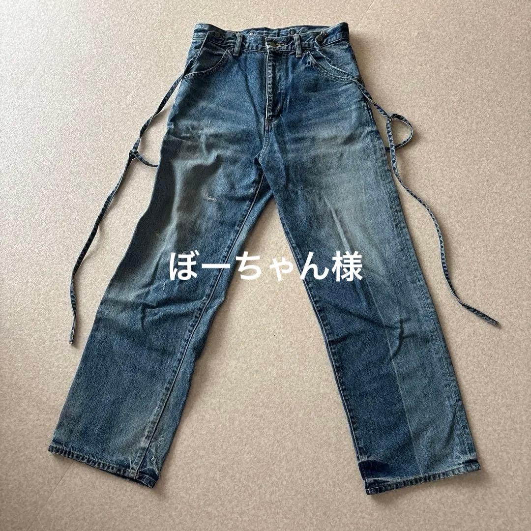 サスペンダーデニム