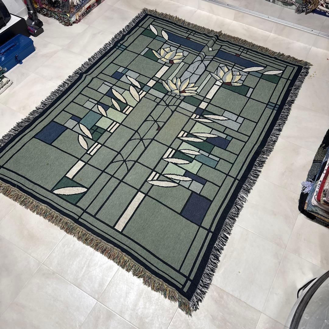 アート　マルチカバー　ソファーカバー　ヴィンテージラグ　180x134