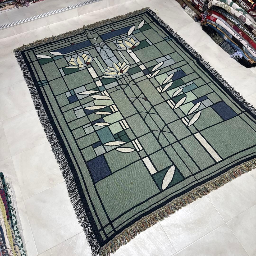 アート　マルチカバー　ソファーカバー　ヴィンテージラグ　180x134