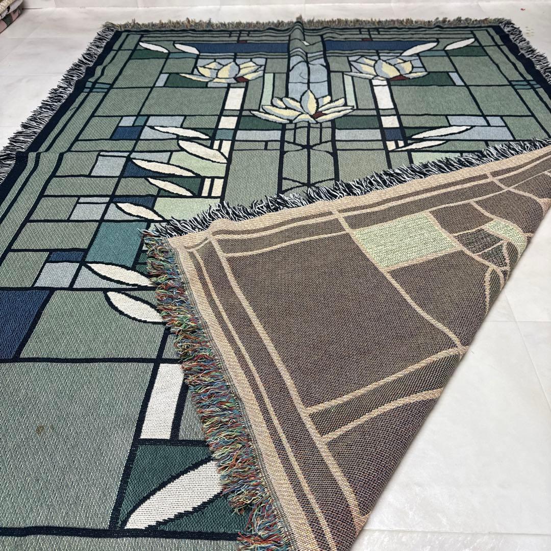 アート　マルチカバー　ソファーカバー　ヴィンテージラグ　180x134