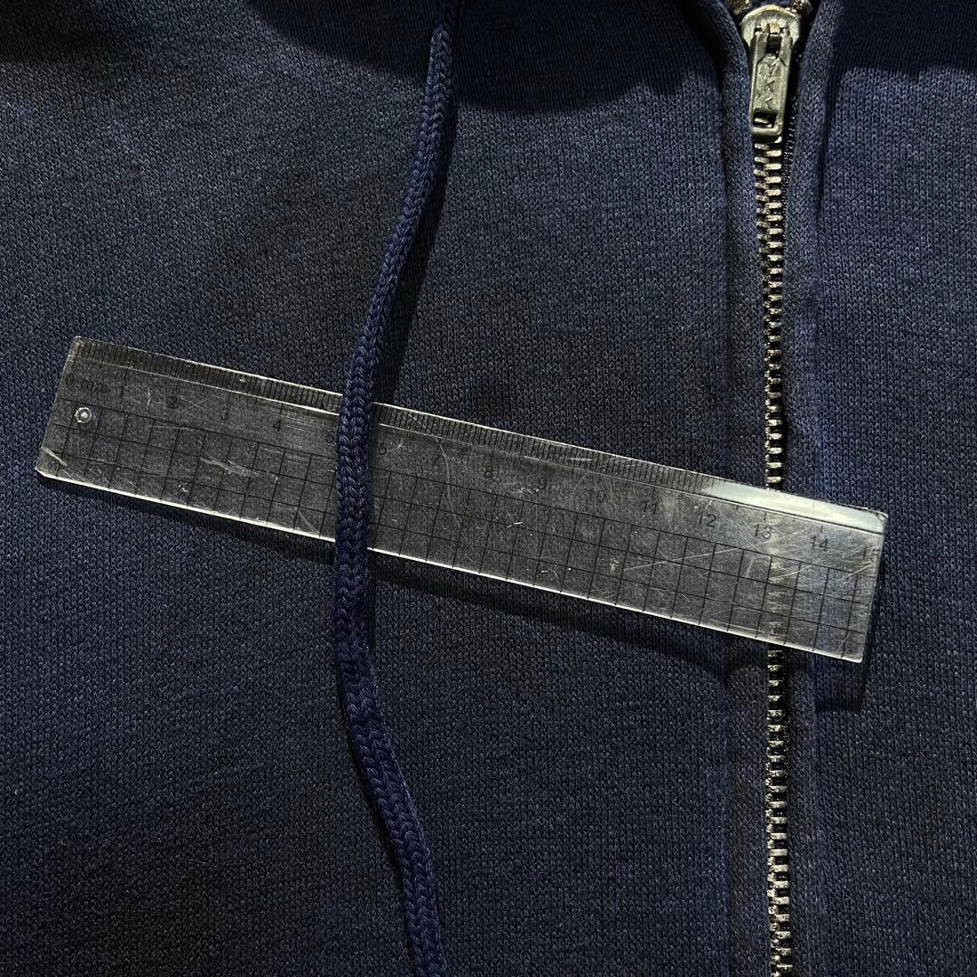 70s ボックス ジップパーカー フェード 短丈 ヴィンテージ 50s 60s