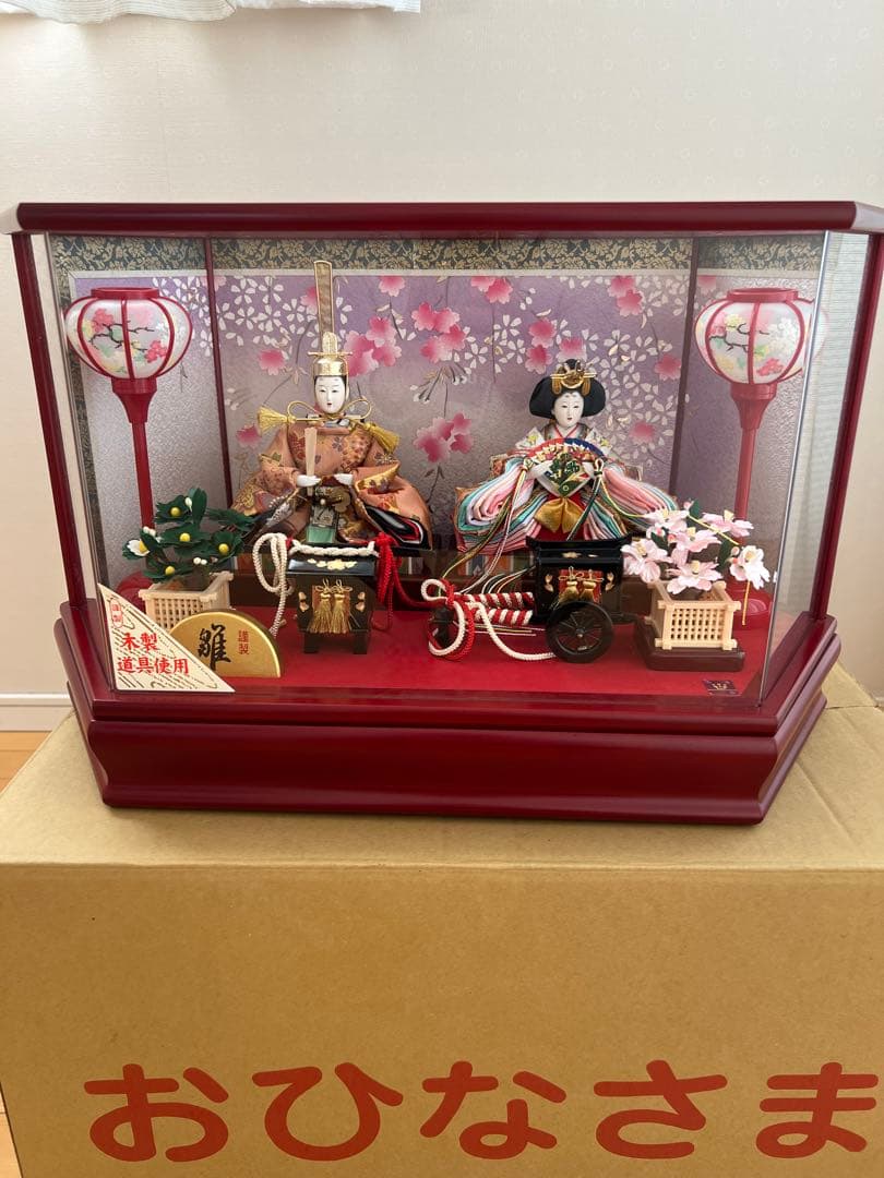 雛人形セット ガラスケース付き