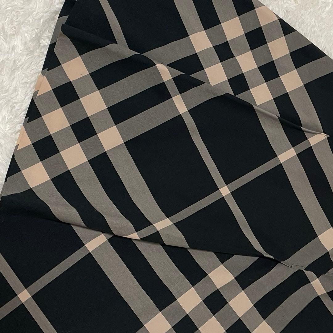 極美品 バーバリーメガチェック ボックスプリーツロングスカート 13号 XL