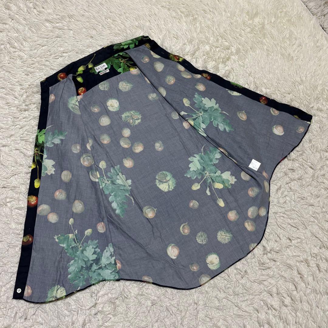 Paul Smith LONDON 長袖シャツ どんぐり 総柄 ネイビー M