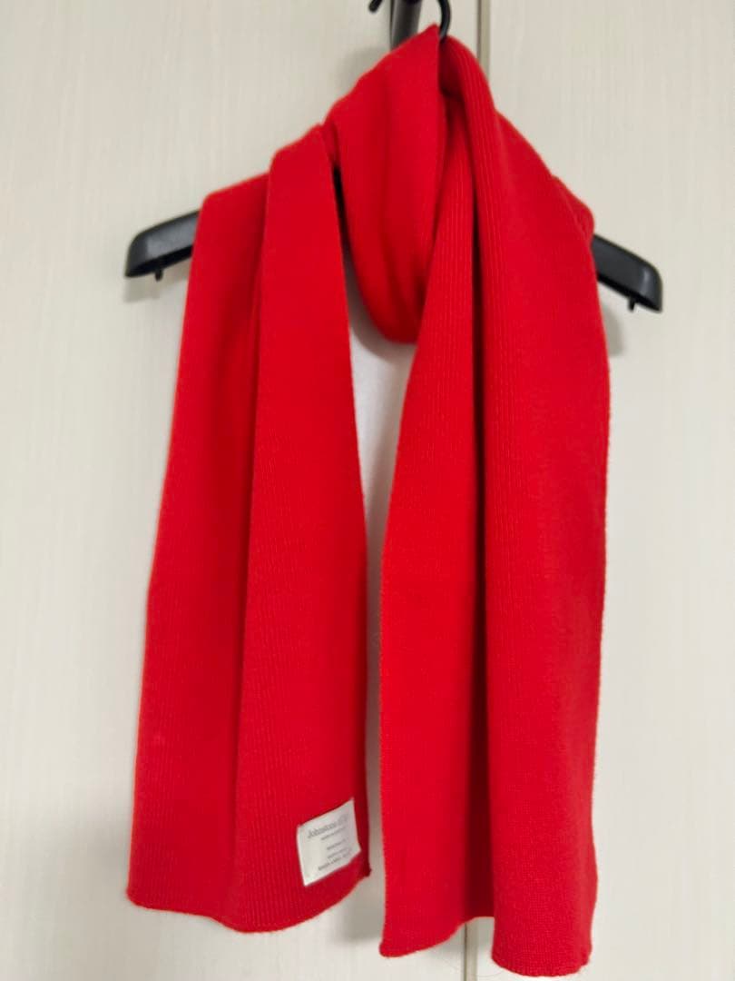 2025AWグリーンレーベル別注JohnstonsofElgin赤リブマフラー