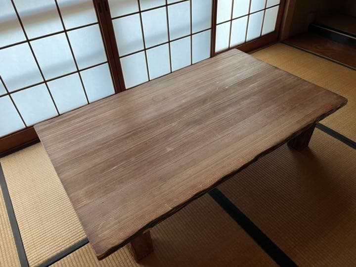 アンティークの座敷机　天然木　座卓
